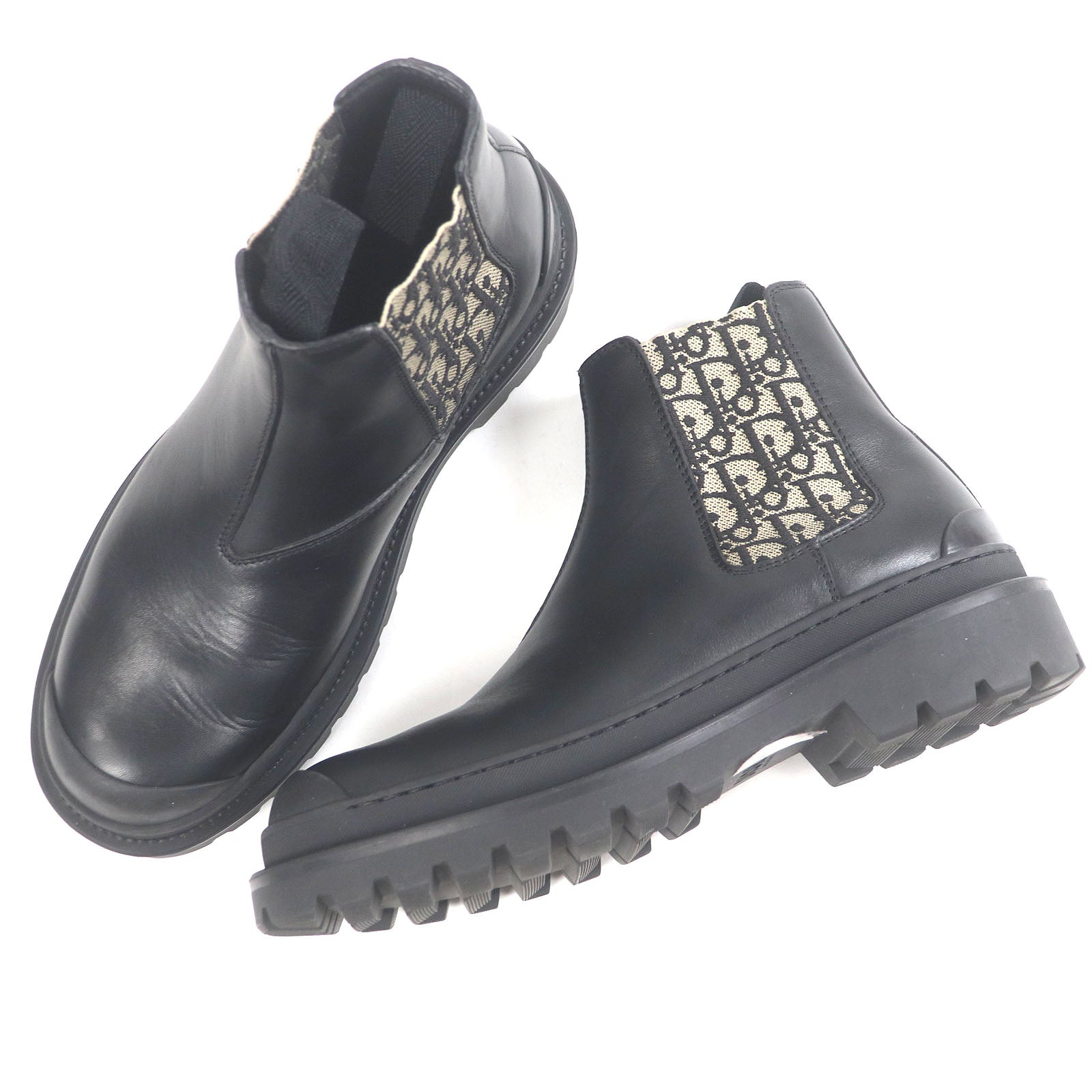 Dior DIOR EXPLORER Oblique Leather Chelsea Boots