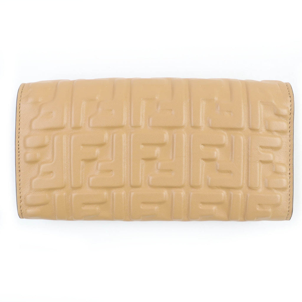 Fendi FFMetal Baguette Continental Leather Long Wallet