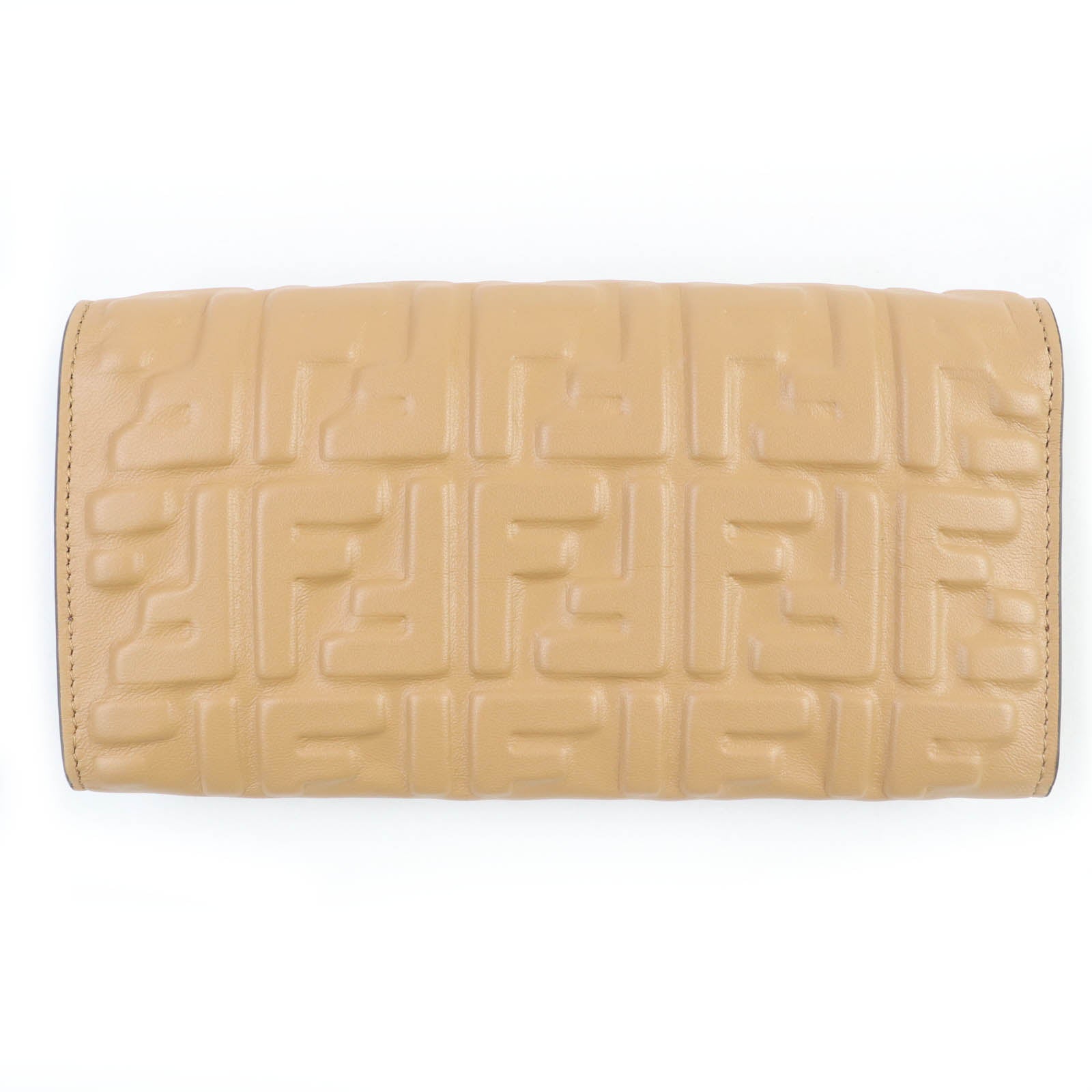 Fendi FFMetal Baguette Continental Leather Long Wallet