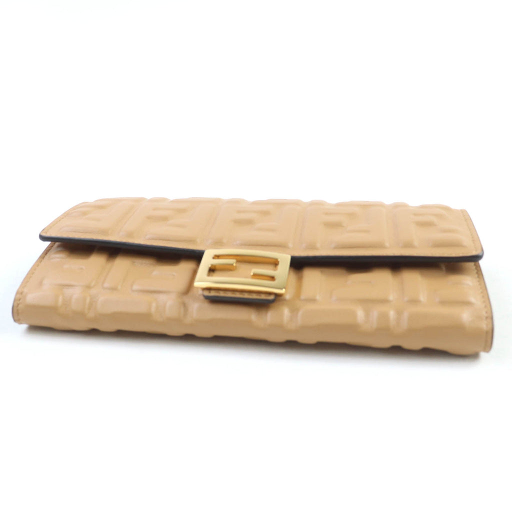 Fendi FFMetal Baguette Continental Leather Long Wallet