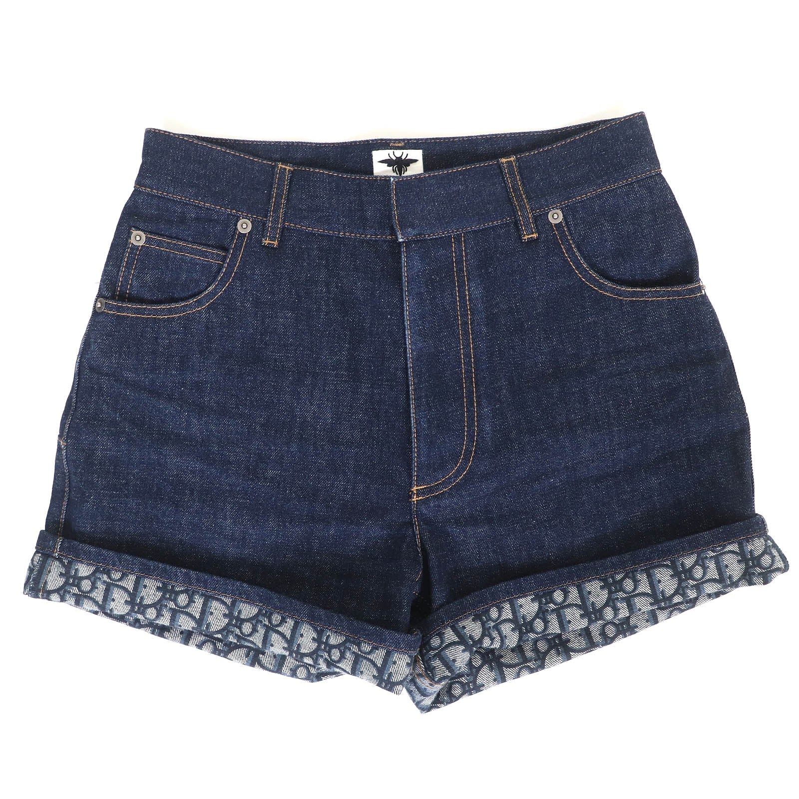 Christian Dior Oblique Lining Denim Shorts