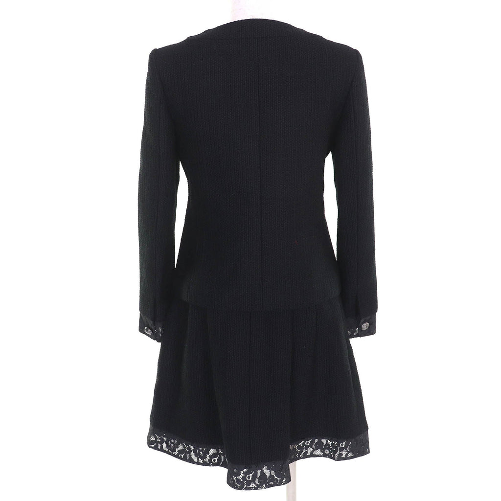Chanel COCO Button Lace Cotton Tweed Two-piece Set