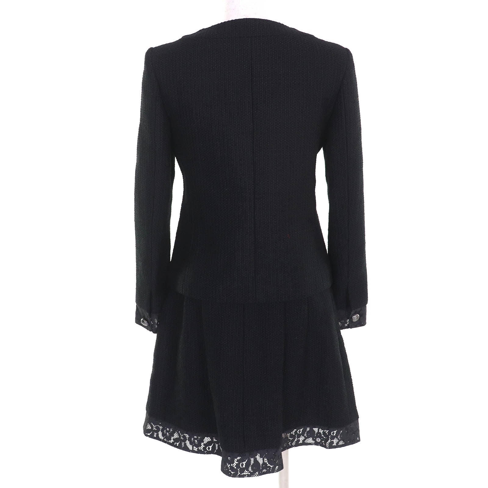 Chanel COCO Button Lace Cotton Tweed Two-piece Set
