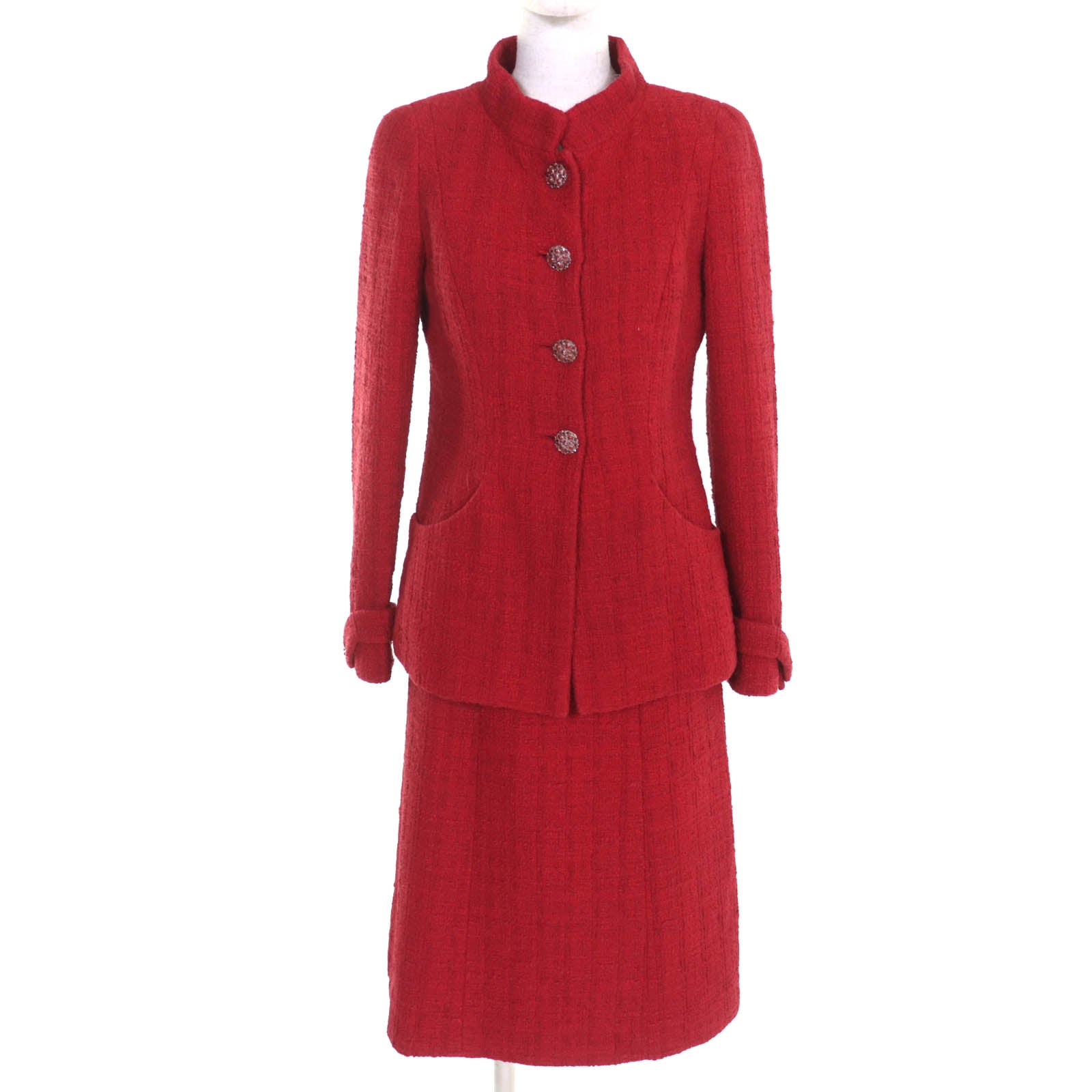 Chanel COCO Button Lace Cotton Tweed Two-piece Set