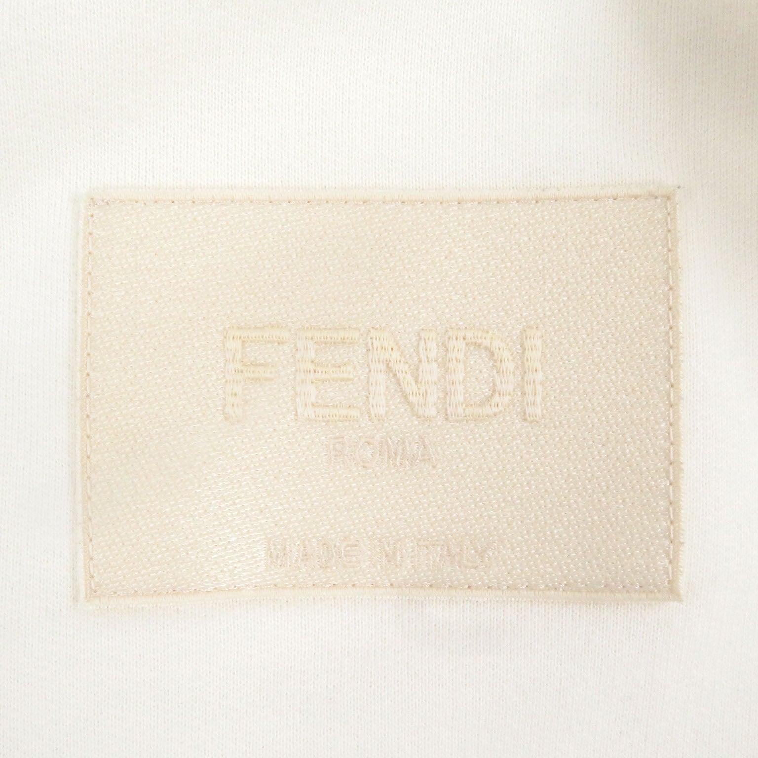 Fendi Logo patch embroidered cotton hoodie