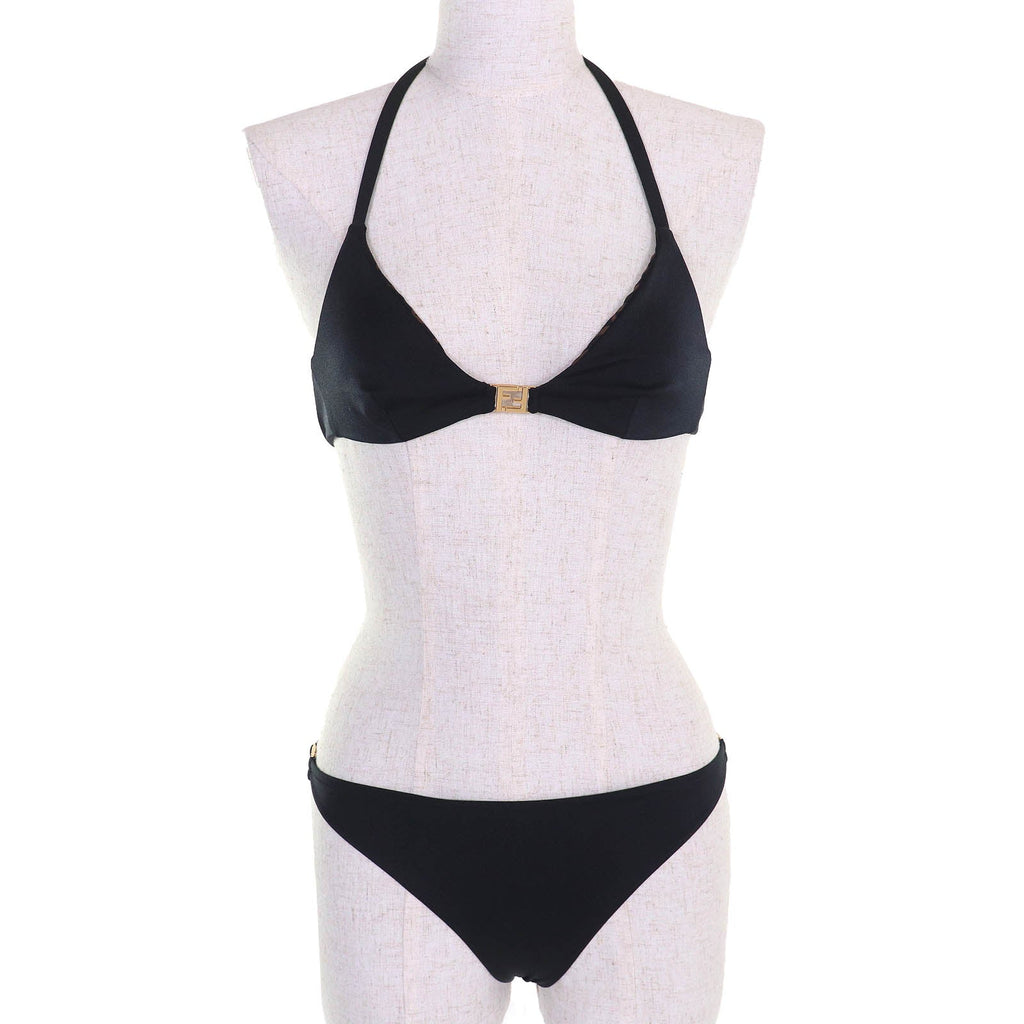 Fendi FXBH60 Zucca FF logo Metallic Swimwear Set