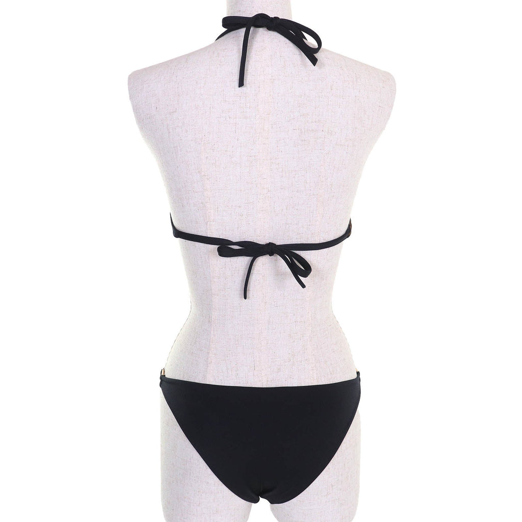 Fendi FXBH60 Zucca FF logo Metallic Swimwear Set