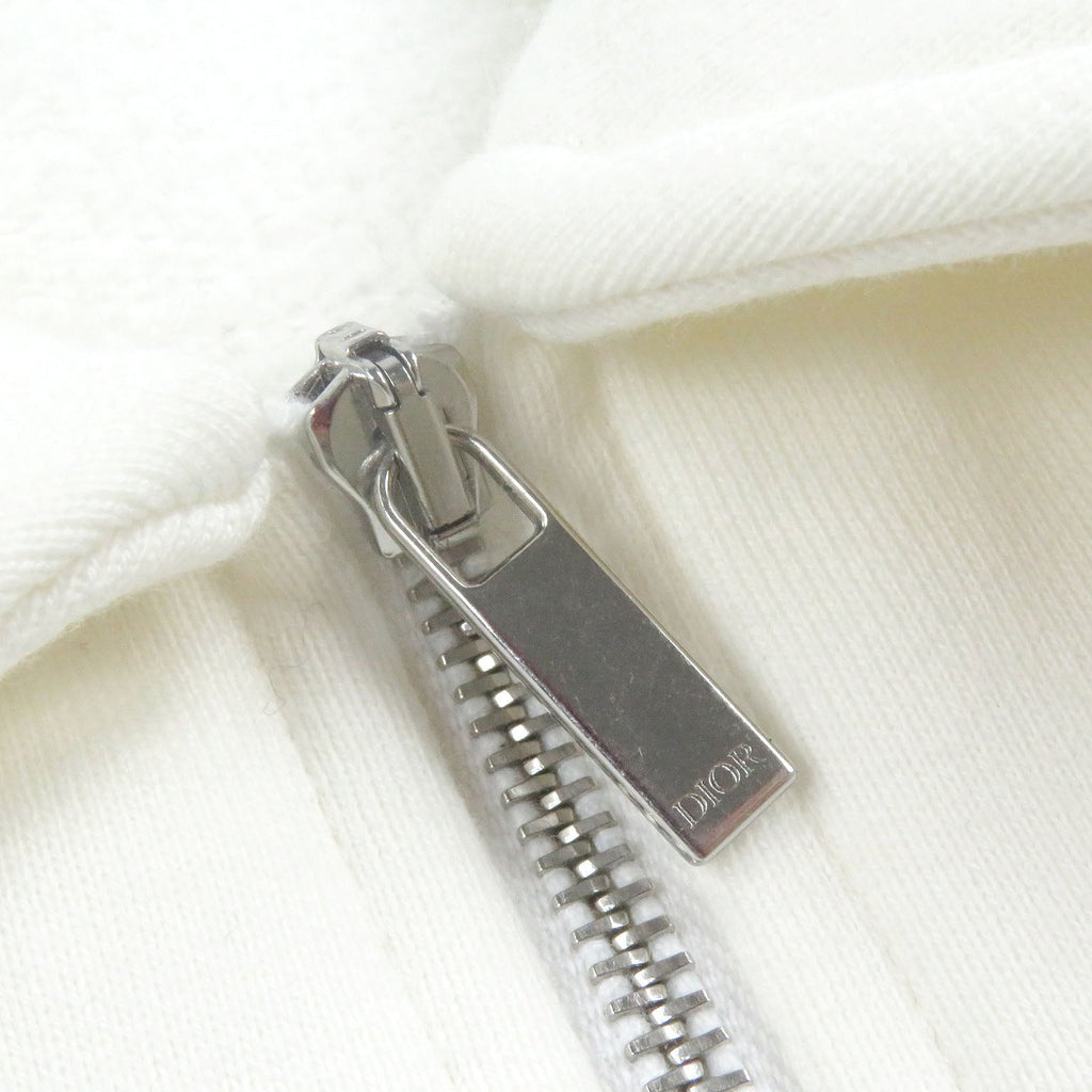Dior Logo Embroidered Cotton Half Zip Sweatshirt