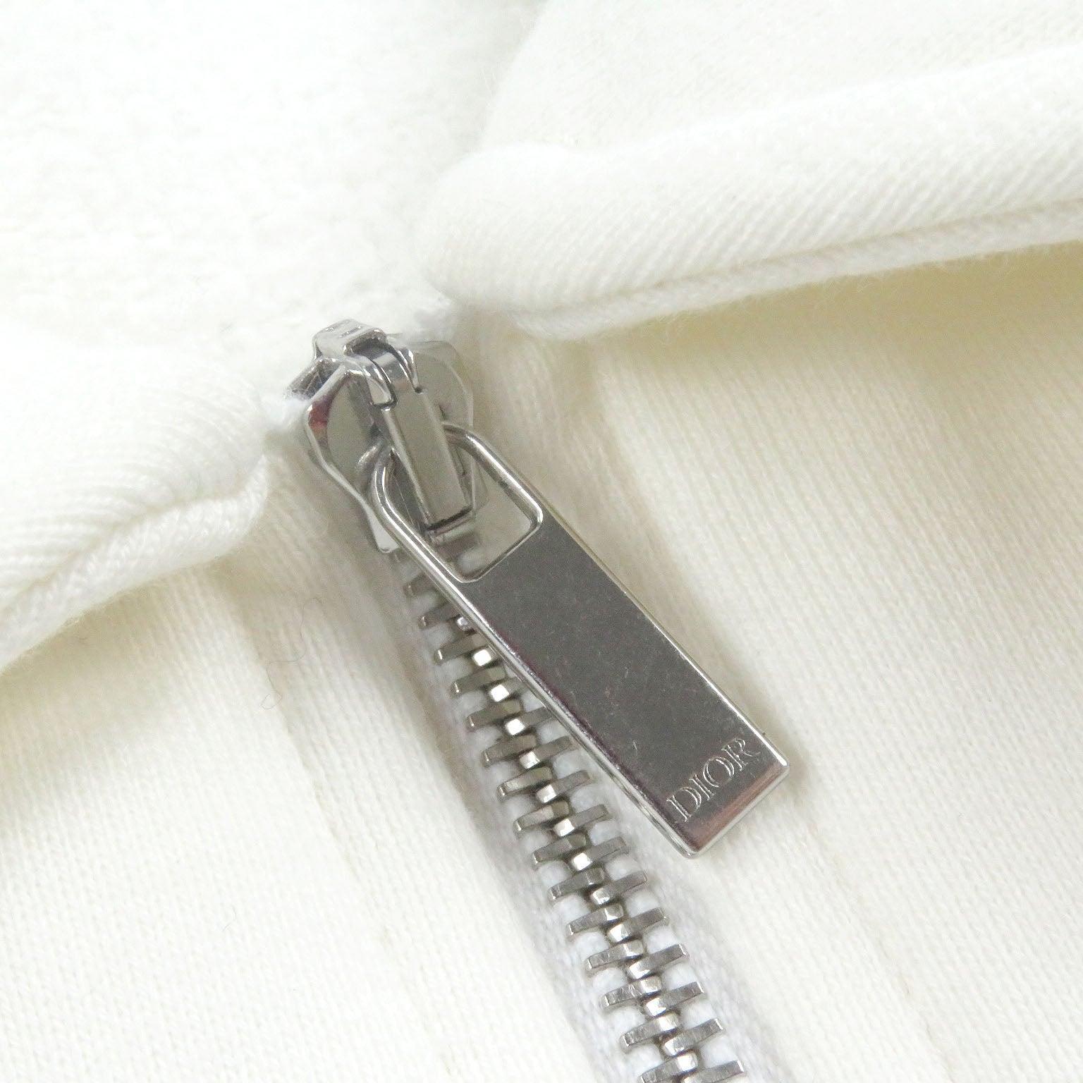 Dior Logo Embroidered Cotton Half Zip Sweatshirt