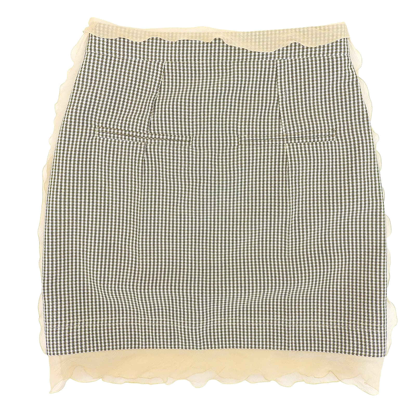 Fendi Houndstooth Wool Skirt