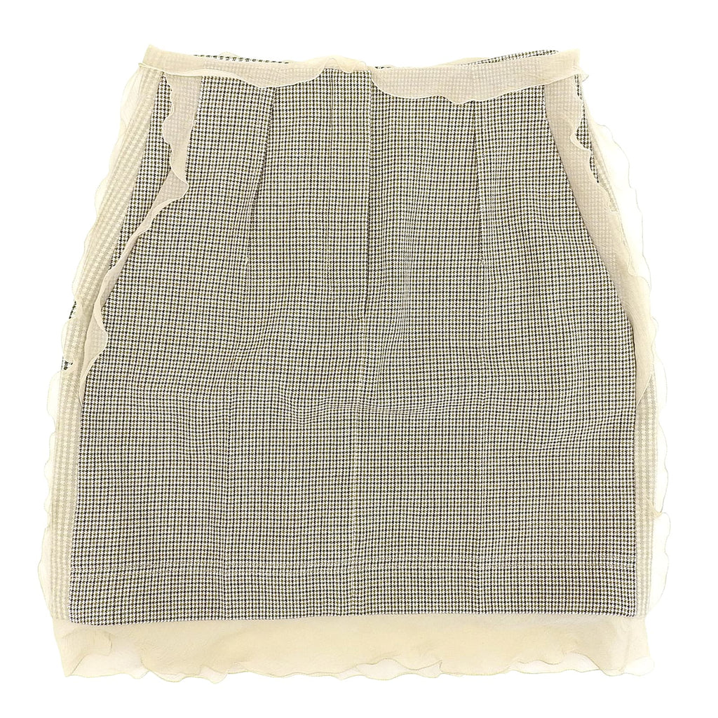 Fendi Houndstooth Wool Skirt