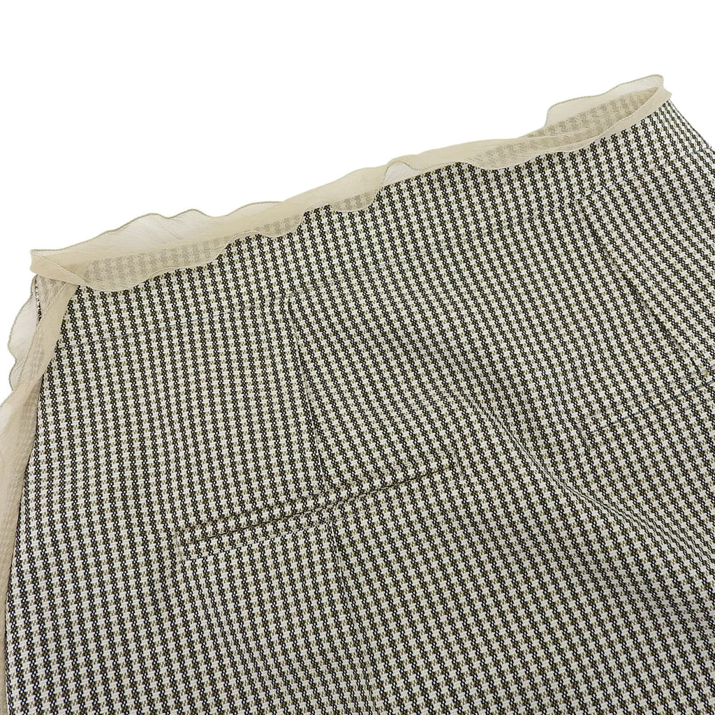 Fendi Houndstooth Wool Skirt