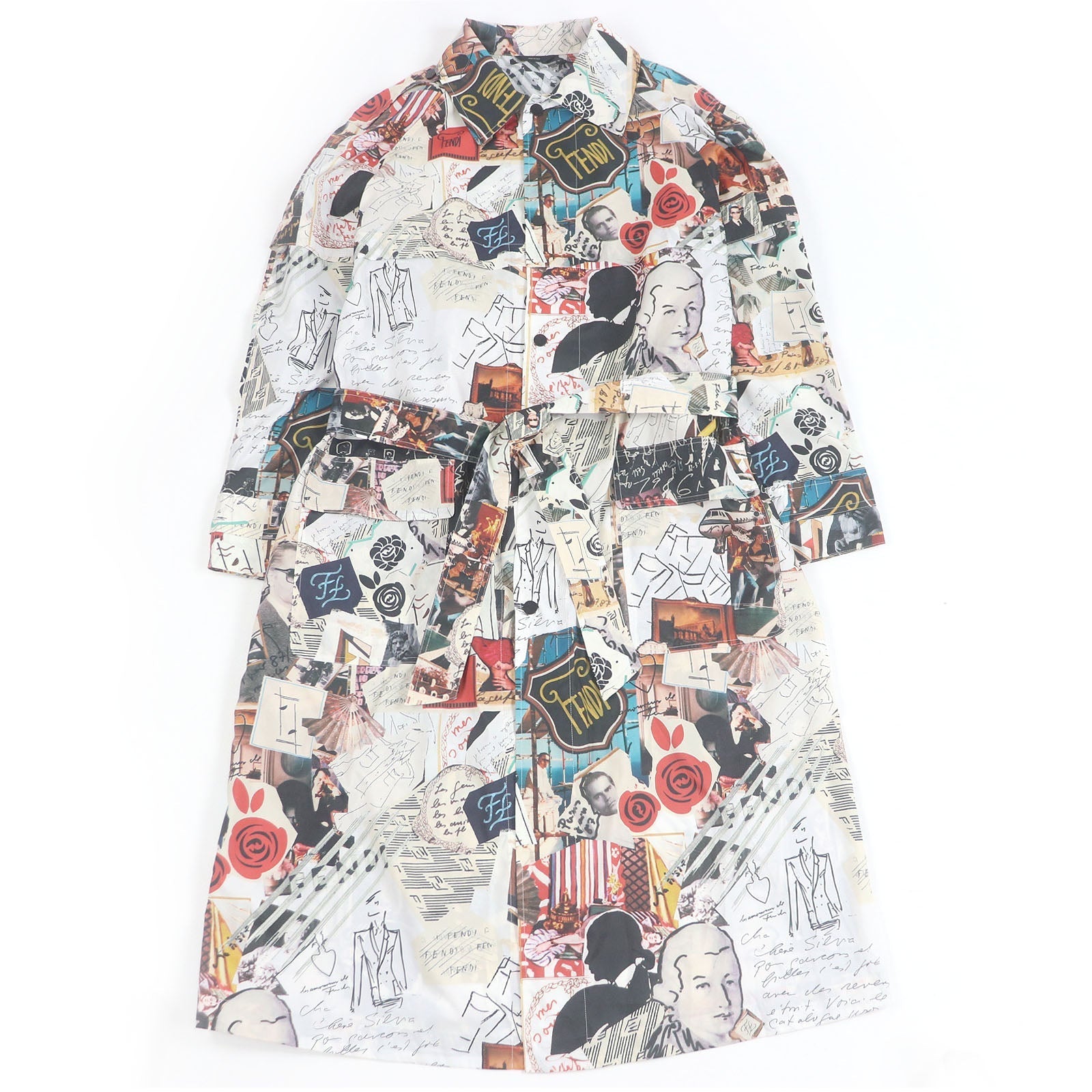 Fendi Karl Collage System Polyester Coat