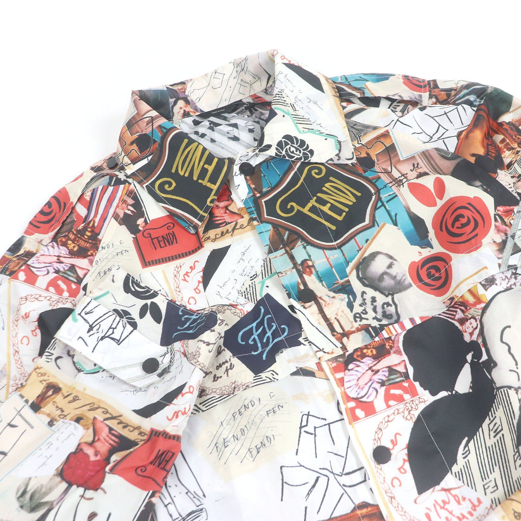 Fendi Karl Collage System Polyester Coat