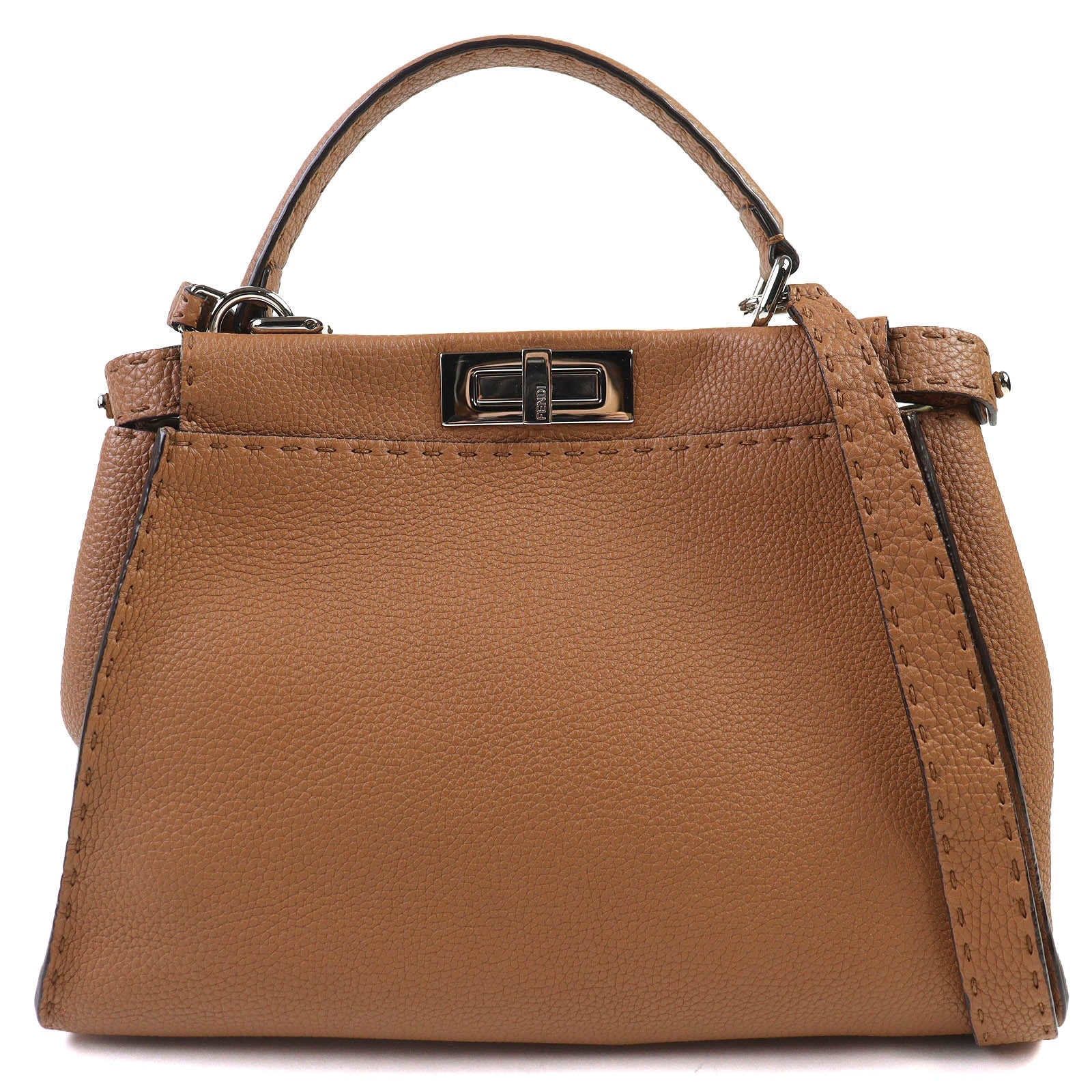 Fendi Peekaboo Leather 2way Handbag