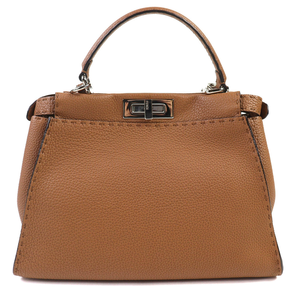 Fendi Peekaboo Leather 2way Handbag