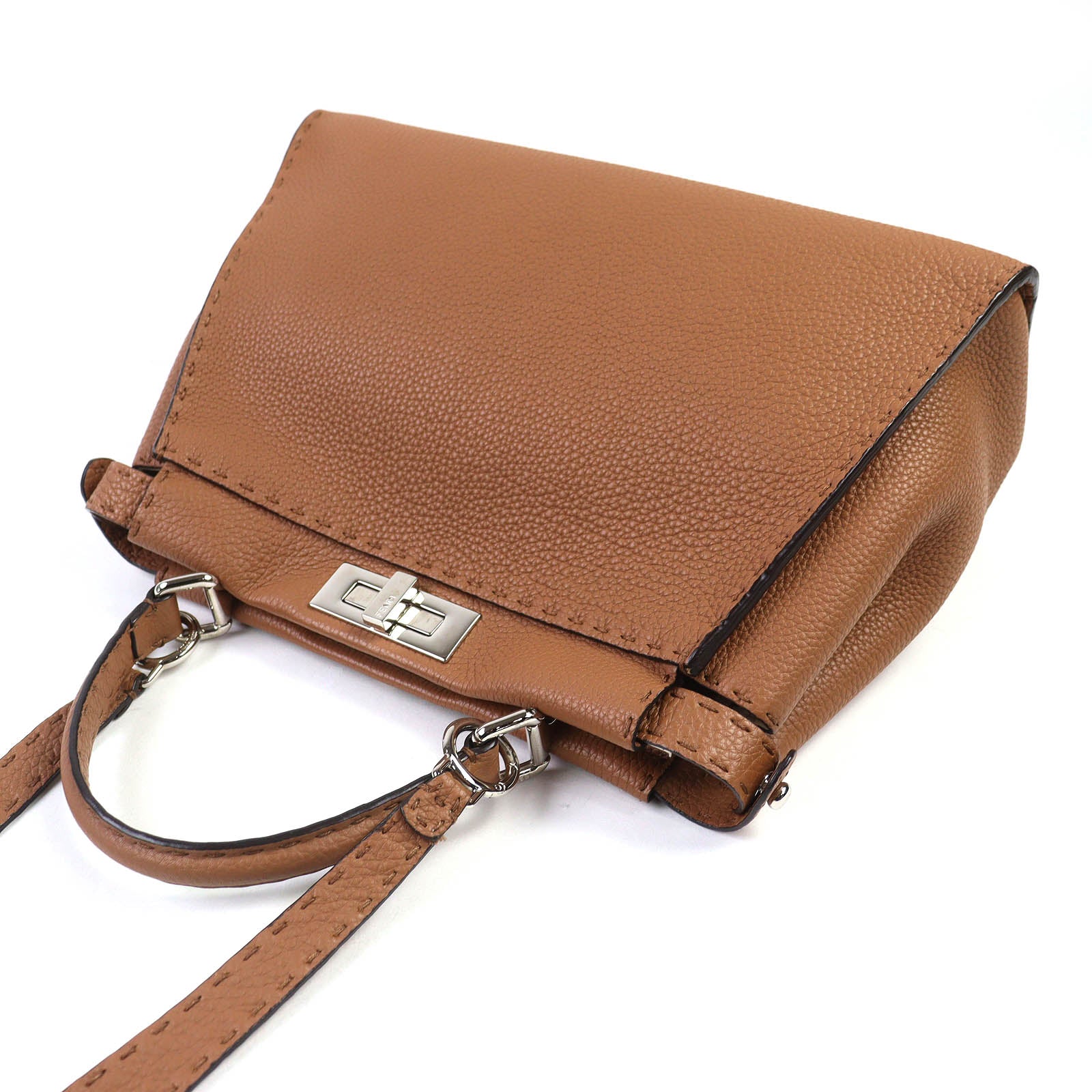 Fendi Peekaboo Leather 2way Handbag