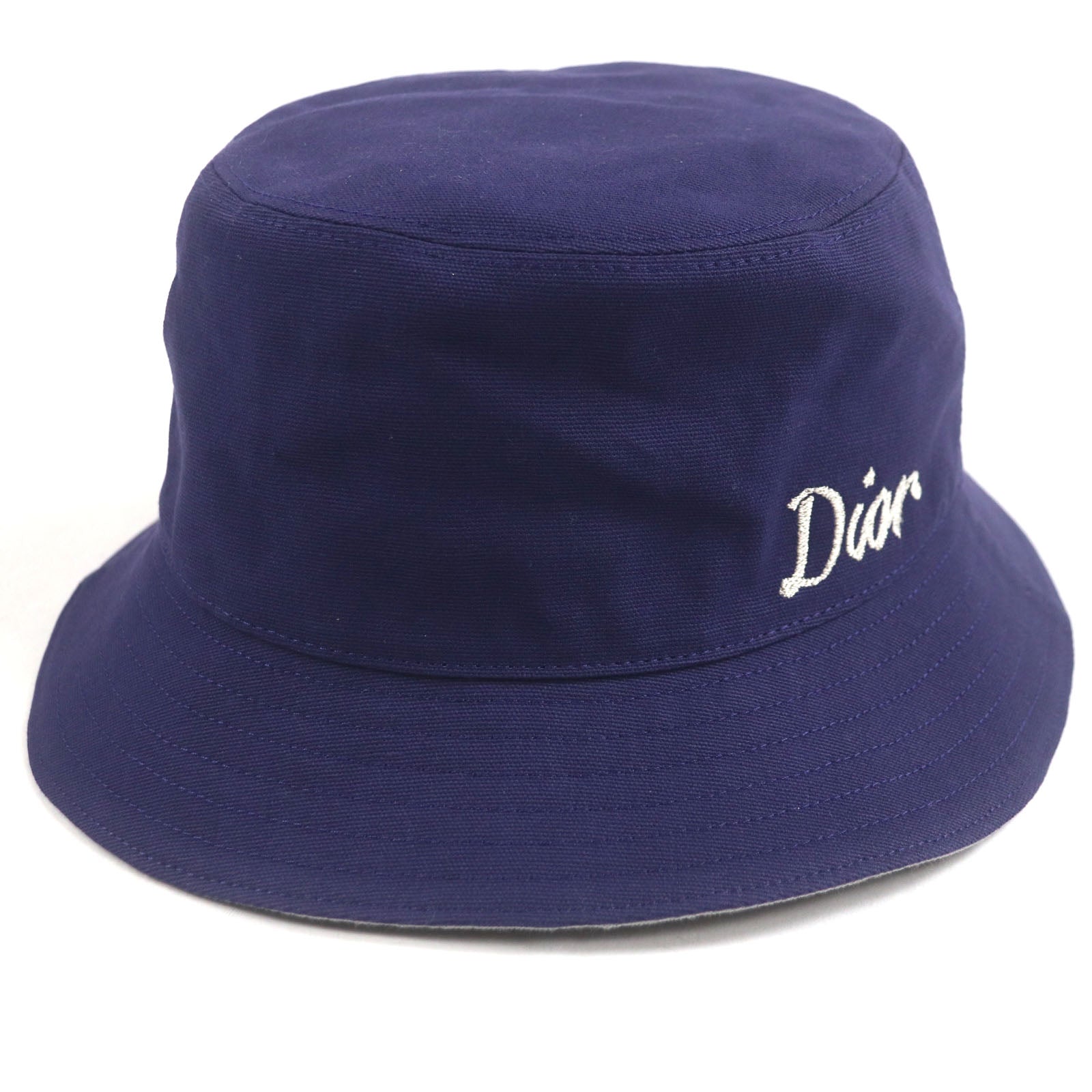Dior Logo Embroidered Cotton Bucket Hat