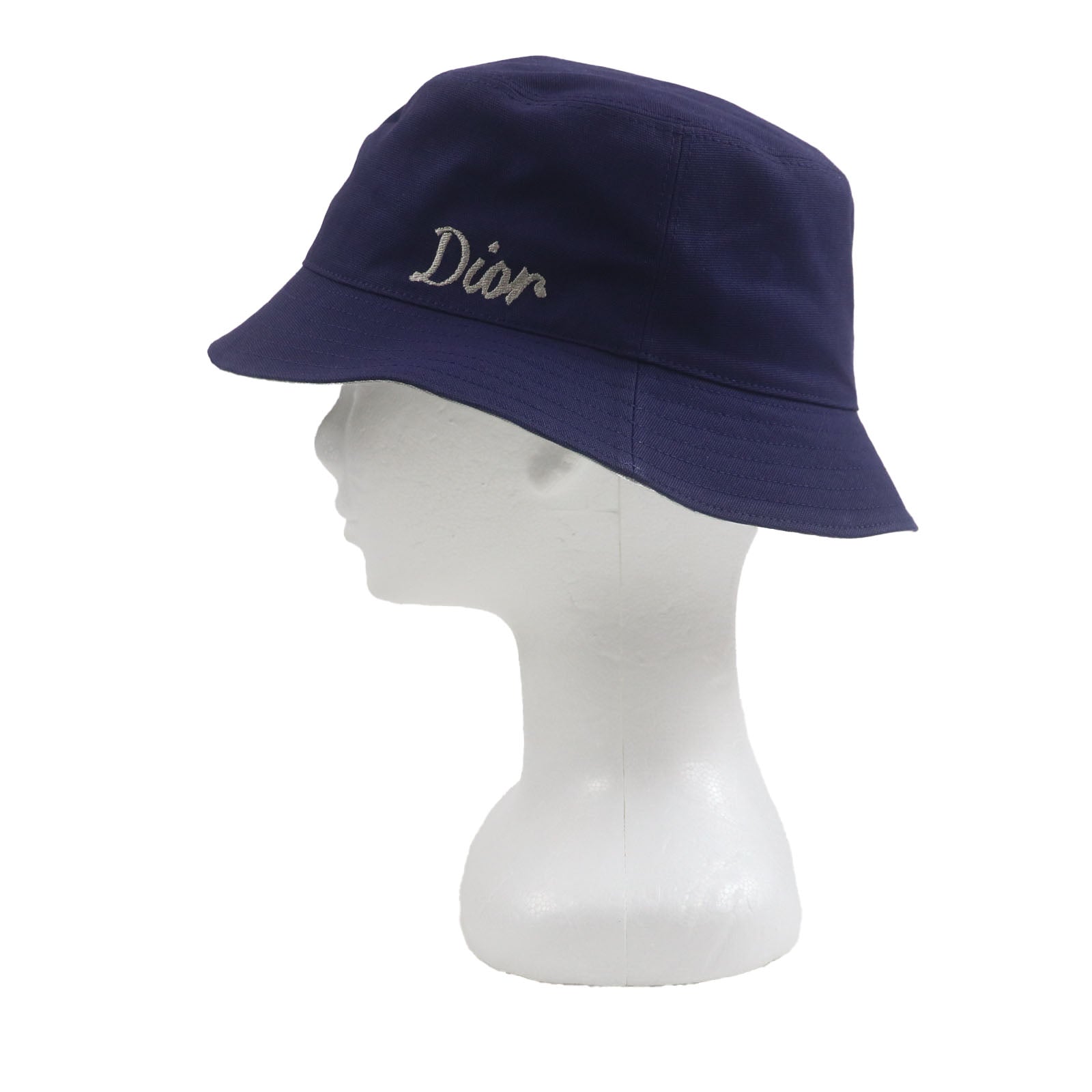 Dior Logo Embroidered Cotton Bucket Hat