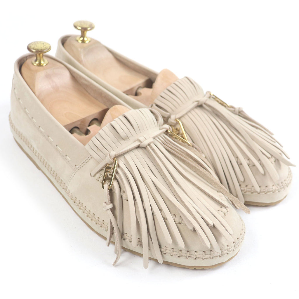 Fendi Olock FF logo Nubuck Leather Loafers