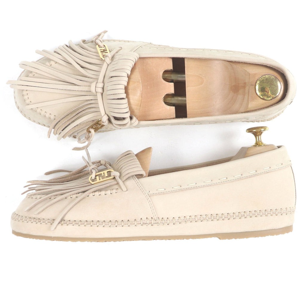Fendi Olock FF logo Nubuck Leather Loafers
