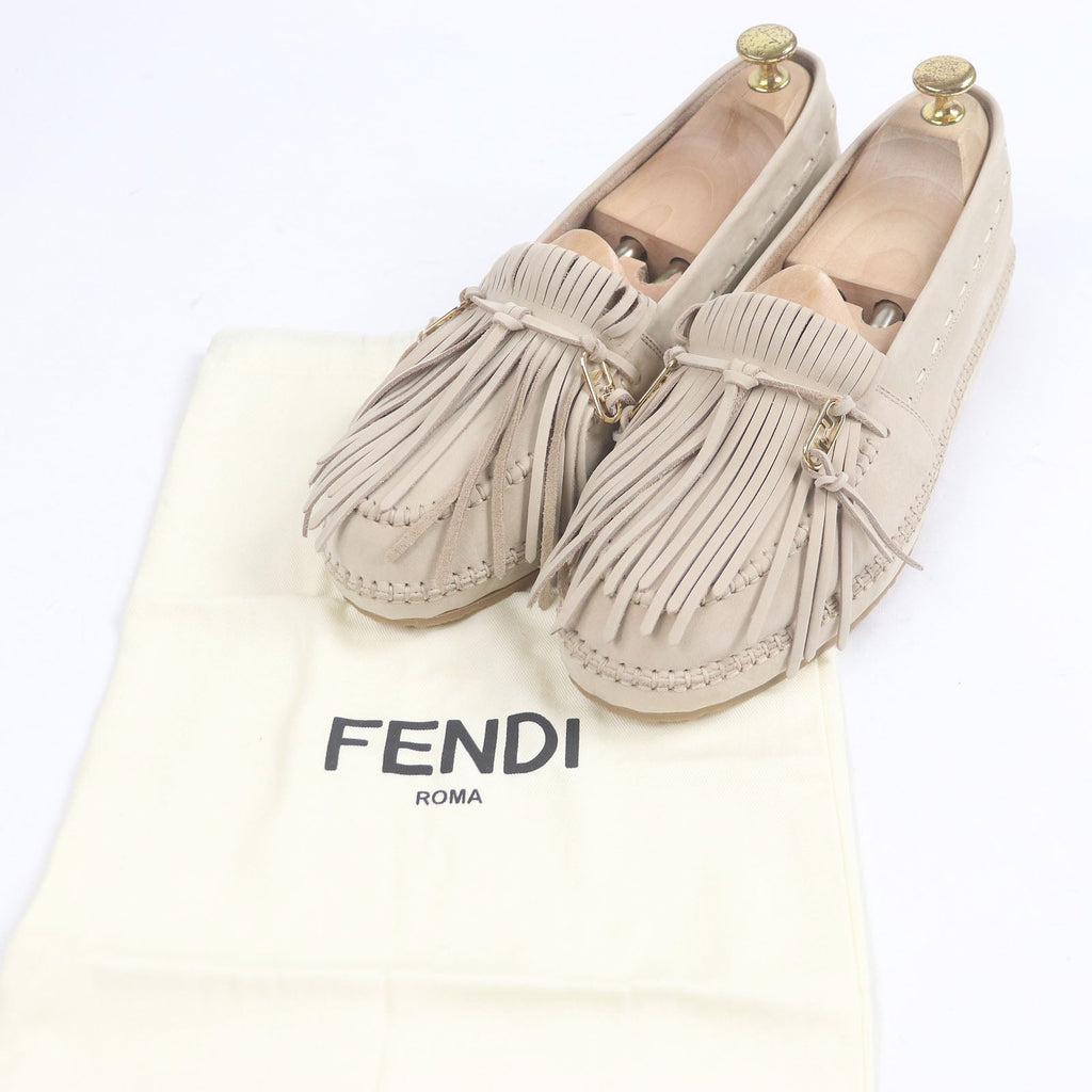 Fendi Olock FF logo Nubuck Leather Loafers