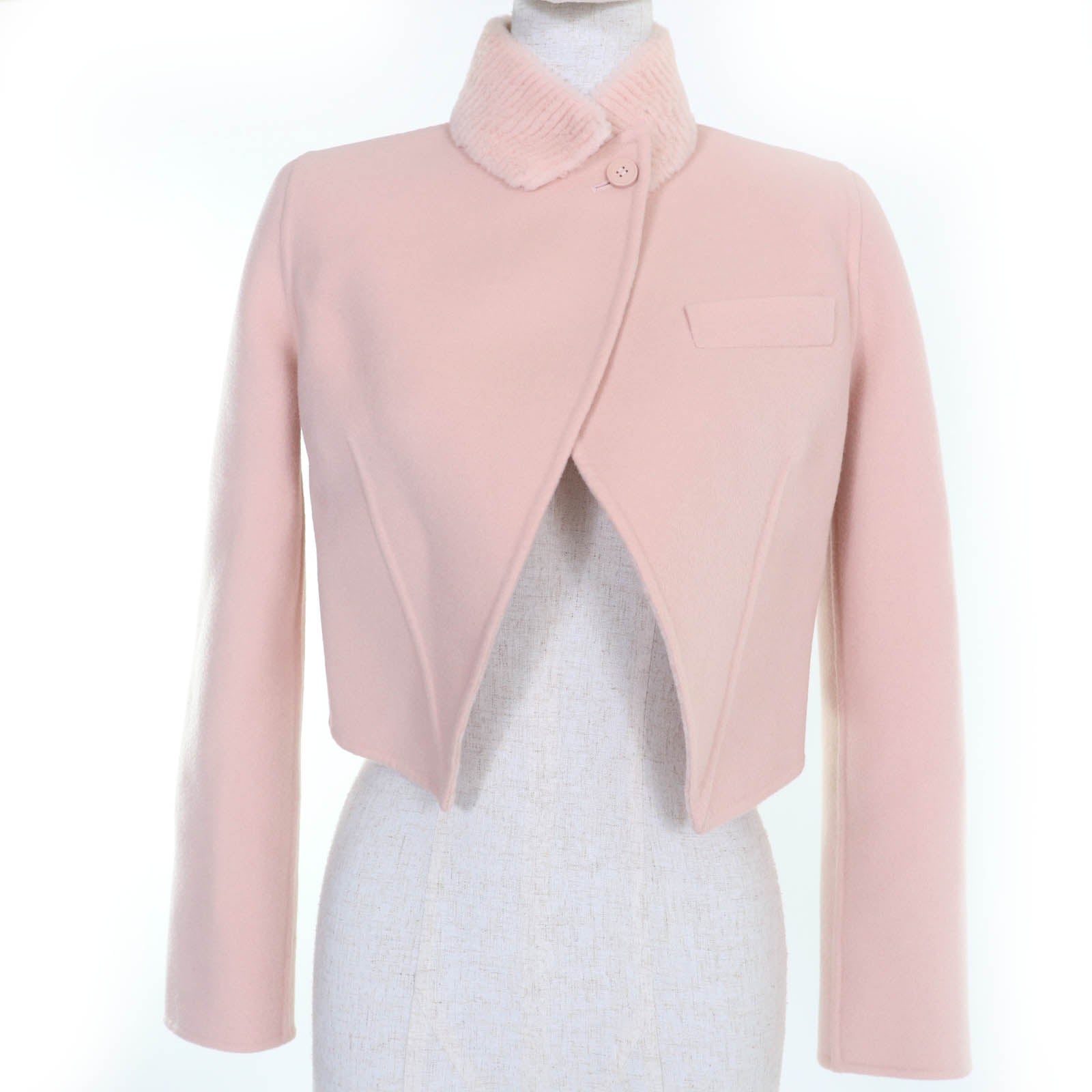 Fendi Mink fur collar Virgin wool Jacket