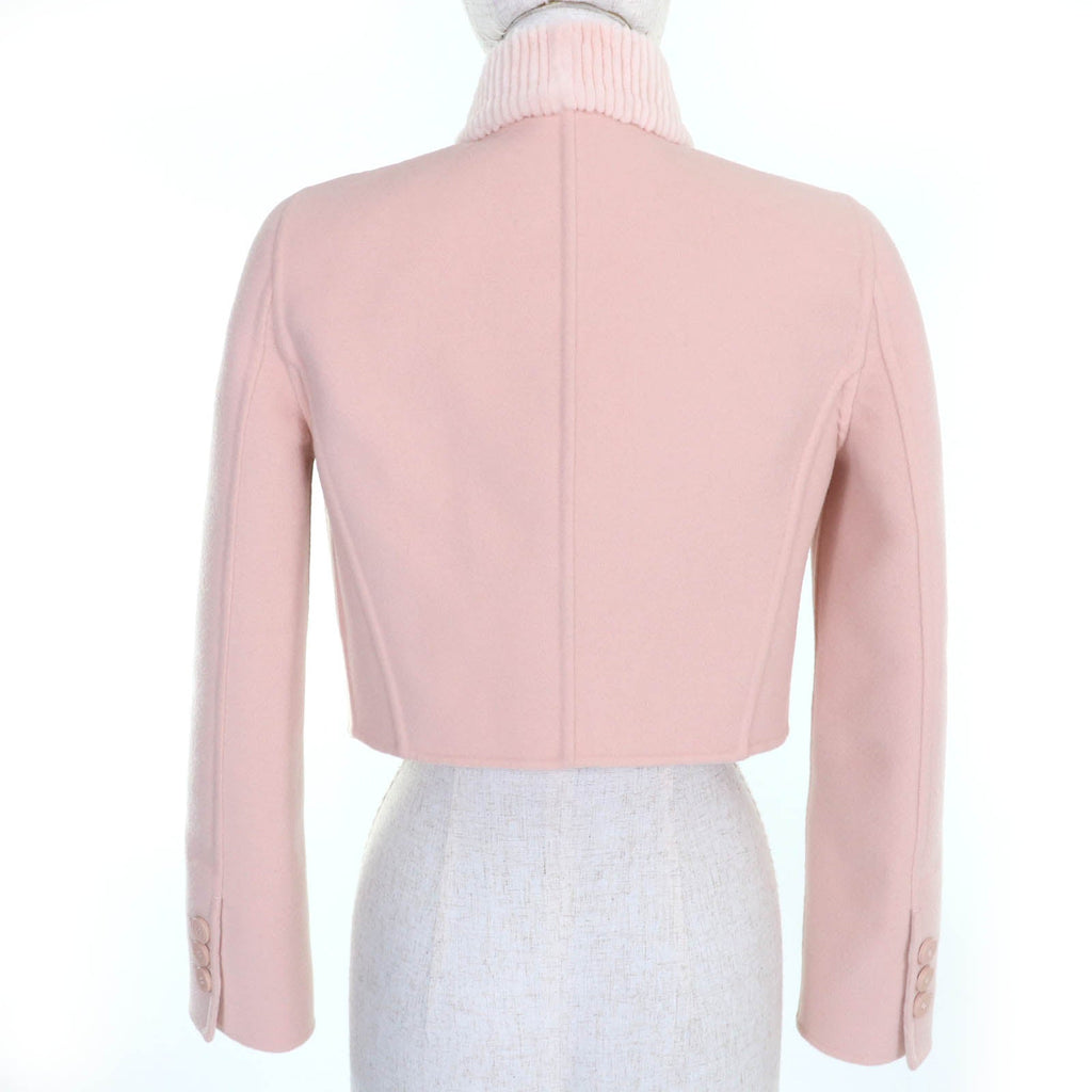 Fendi Mink fur collar Virgin wool Jacket