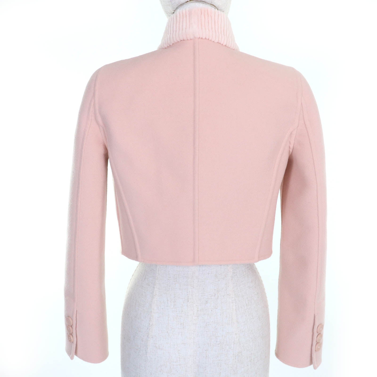 Fendi Mink fur collar Virgin wool Jacket