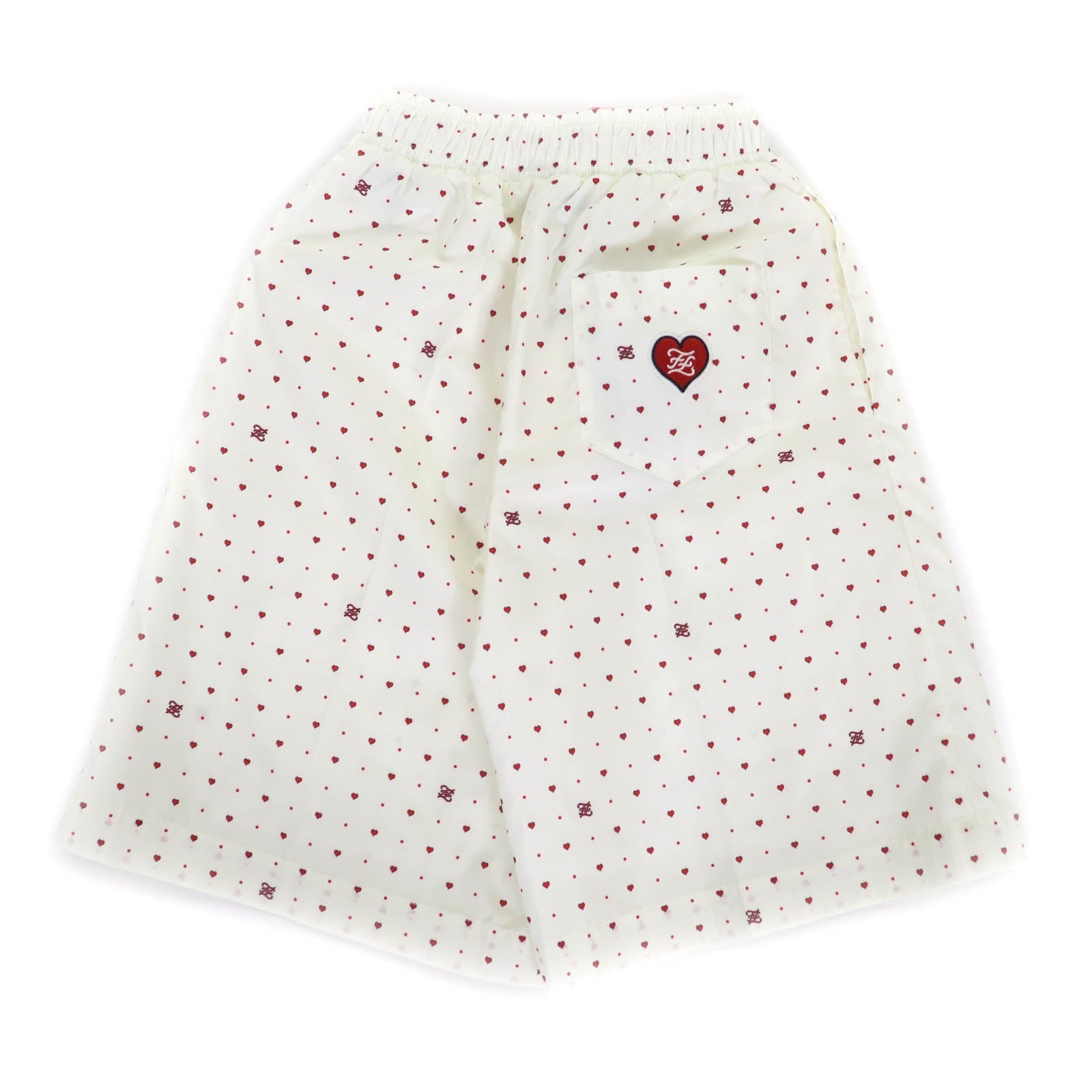Fendi Logo and heart print Polyester Shorts