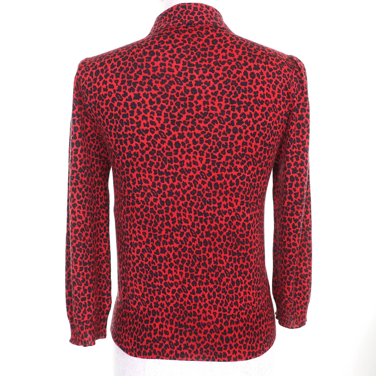 Christian Dior Leopard Pattern Bee Embroidery Cashmere Knitwear