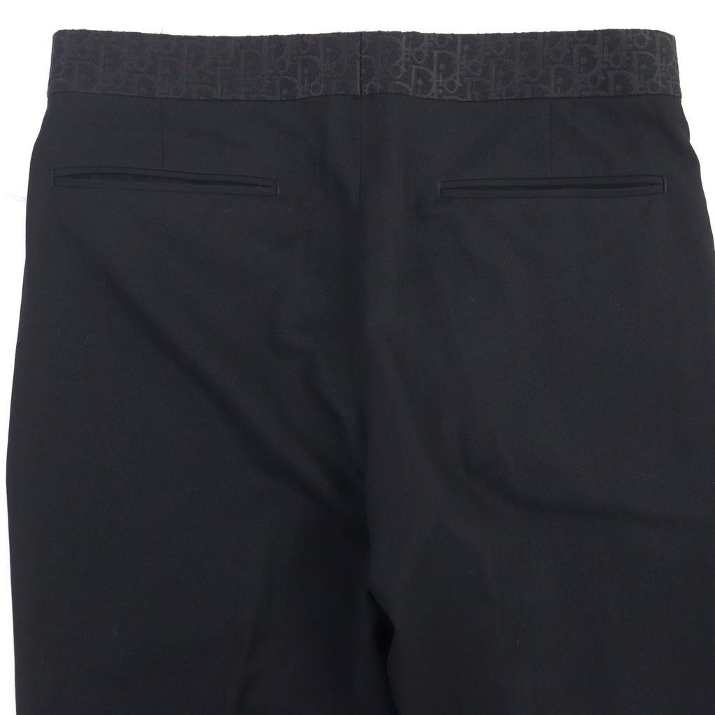 Dior West Oblique Pattern Virgin Wool Slacks