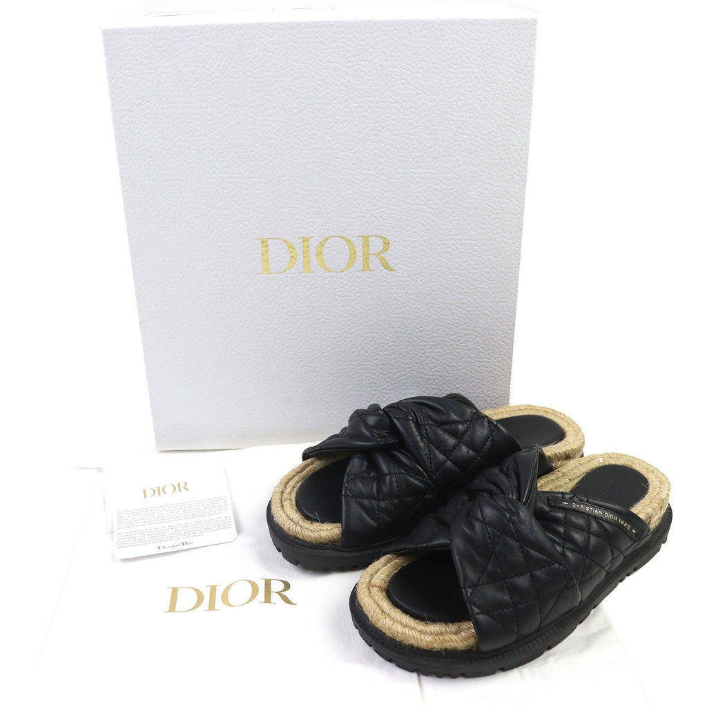 Christian Dior DTWIST Cannage quilted calfskin Sandals