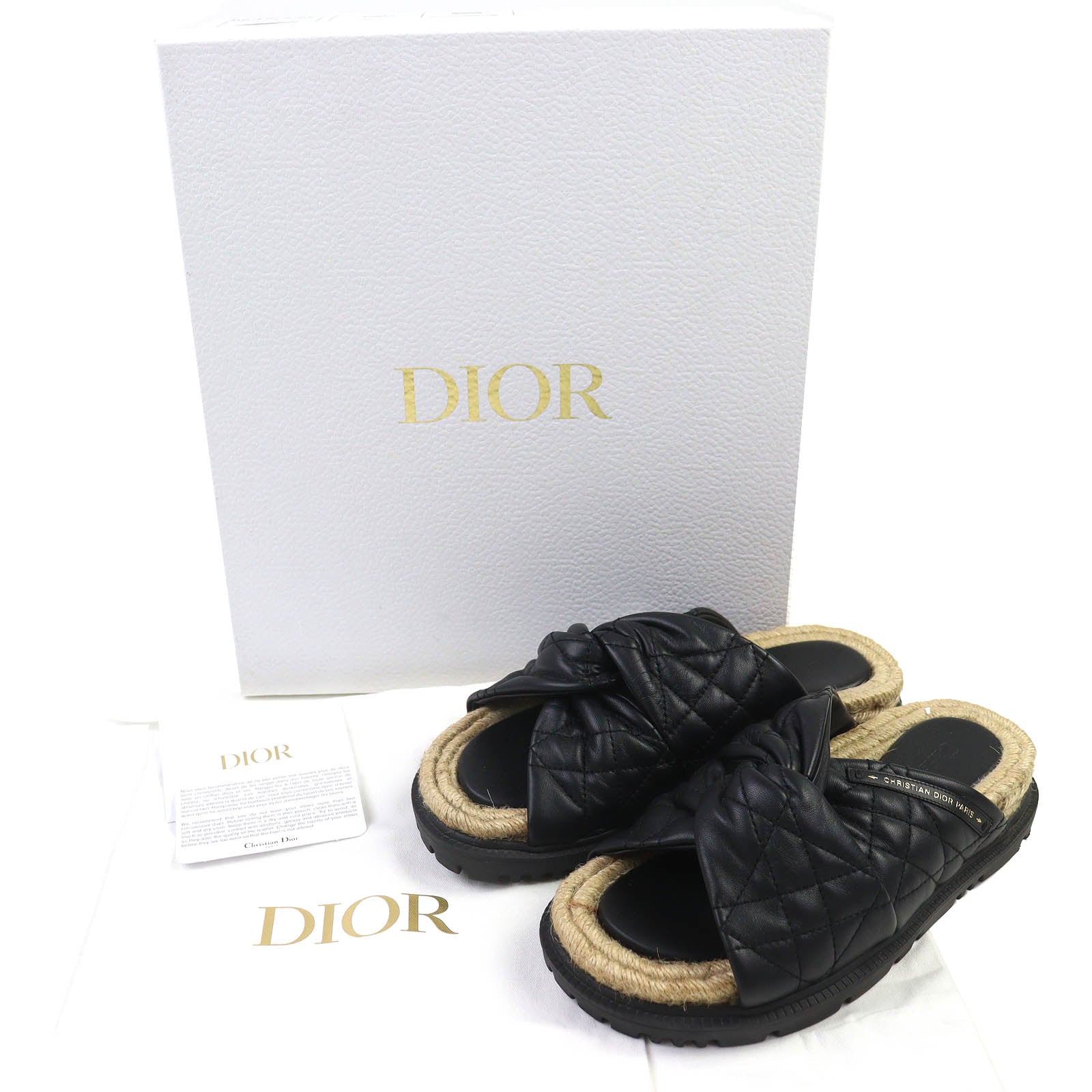 Christian Dior DTWIST Cannage quilted calfskin Sandals