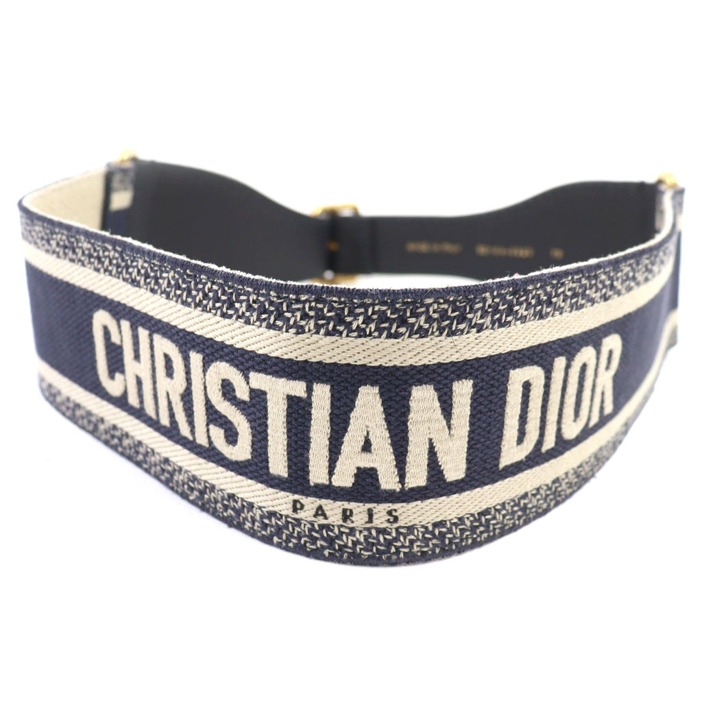 Christian Dior Embroidery Canvas Belt
