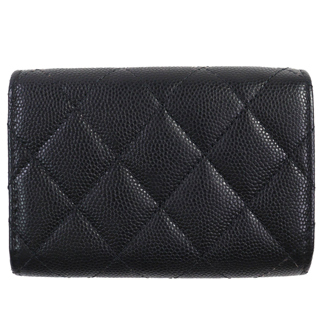 CHANEL COCO Mark Matelasse Caviar Wallet