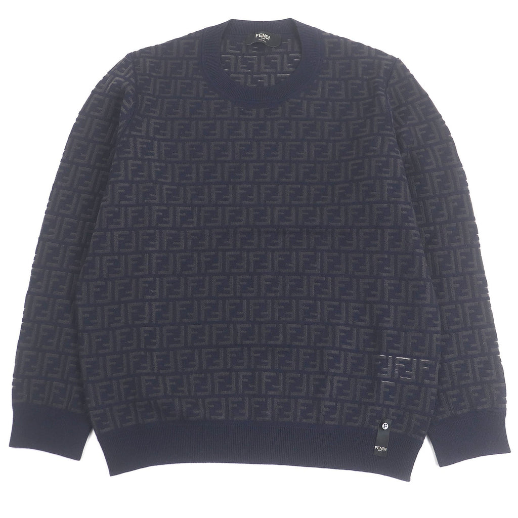 Fendi FF Logo Zucca Wool Sweater
