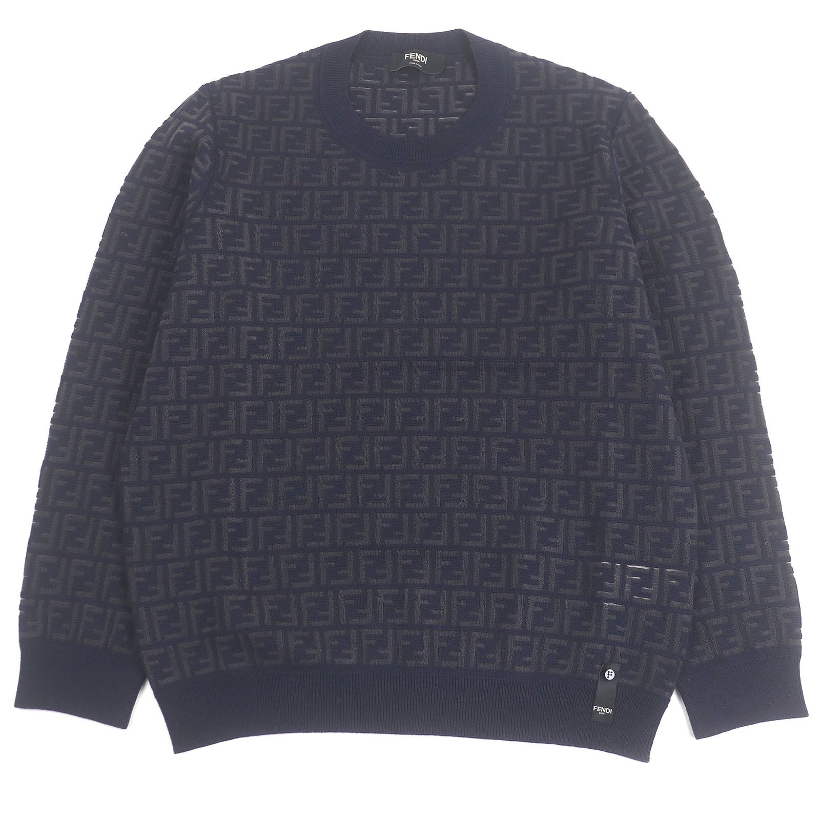 Fendi FF Logo Zucca Wool Sweater