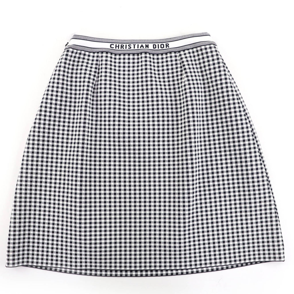 Christian Dior Checkn Dior Gingham Check Skirt