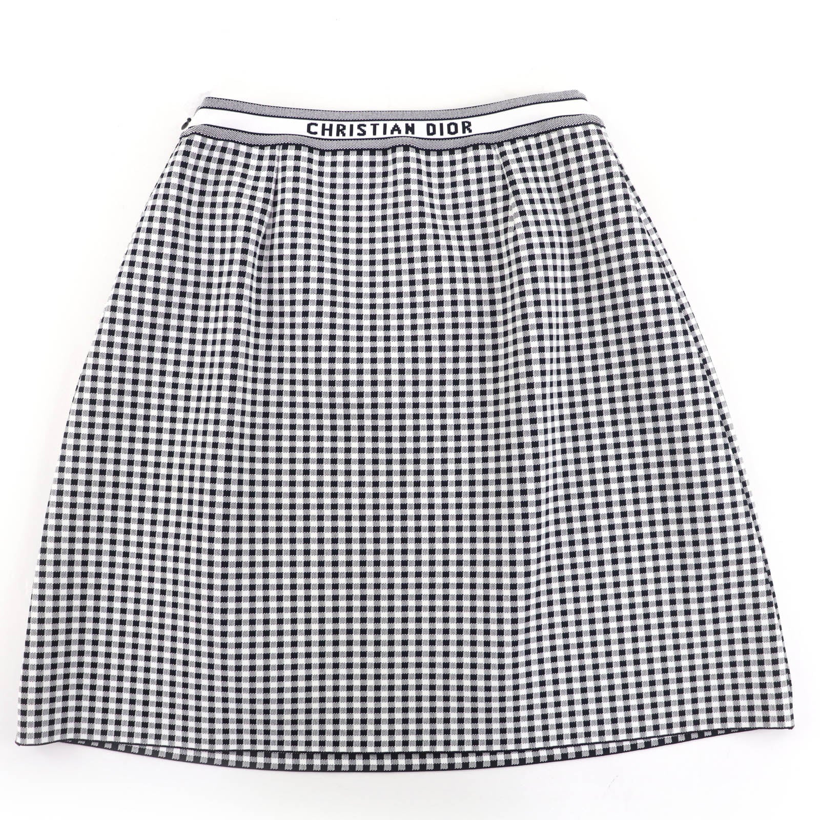 Christian Dior Checkn Dior Gingham Check Skirt