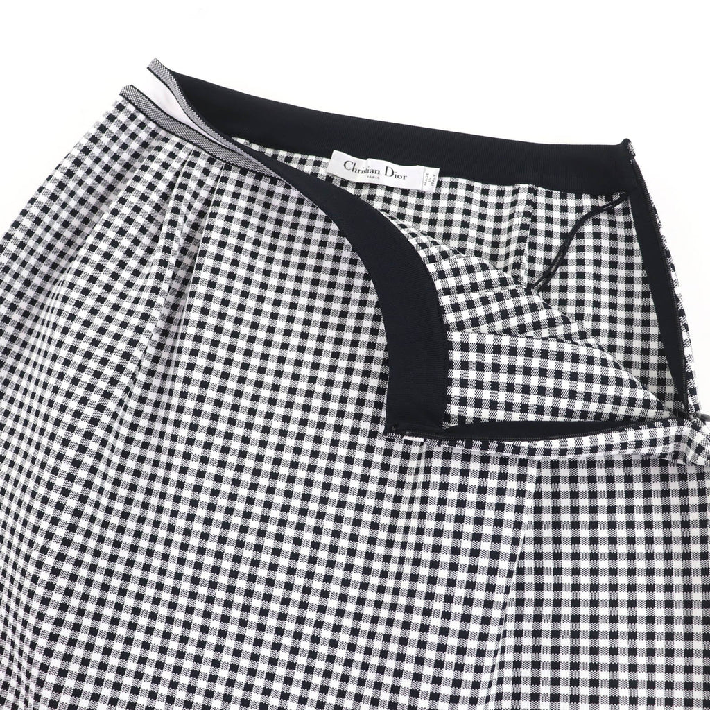 Christian Dior Checkn Dior Gingham Check Skirt