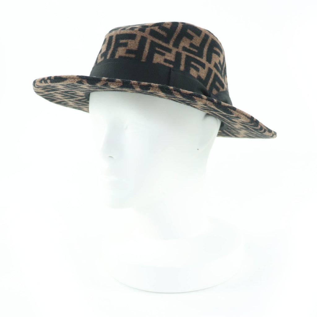 Fendi Zucca Pattern Silk Blend Hat