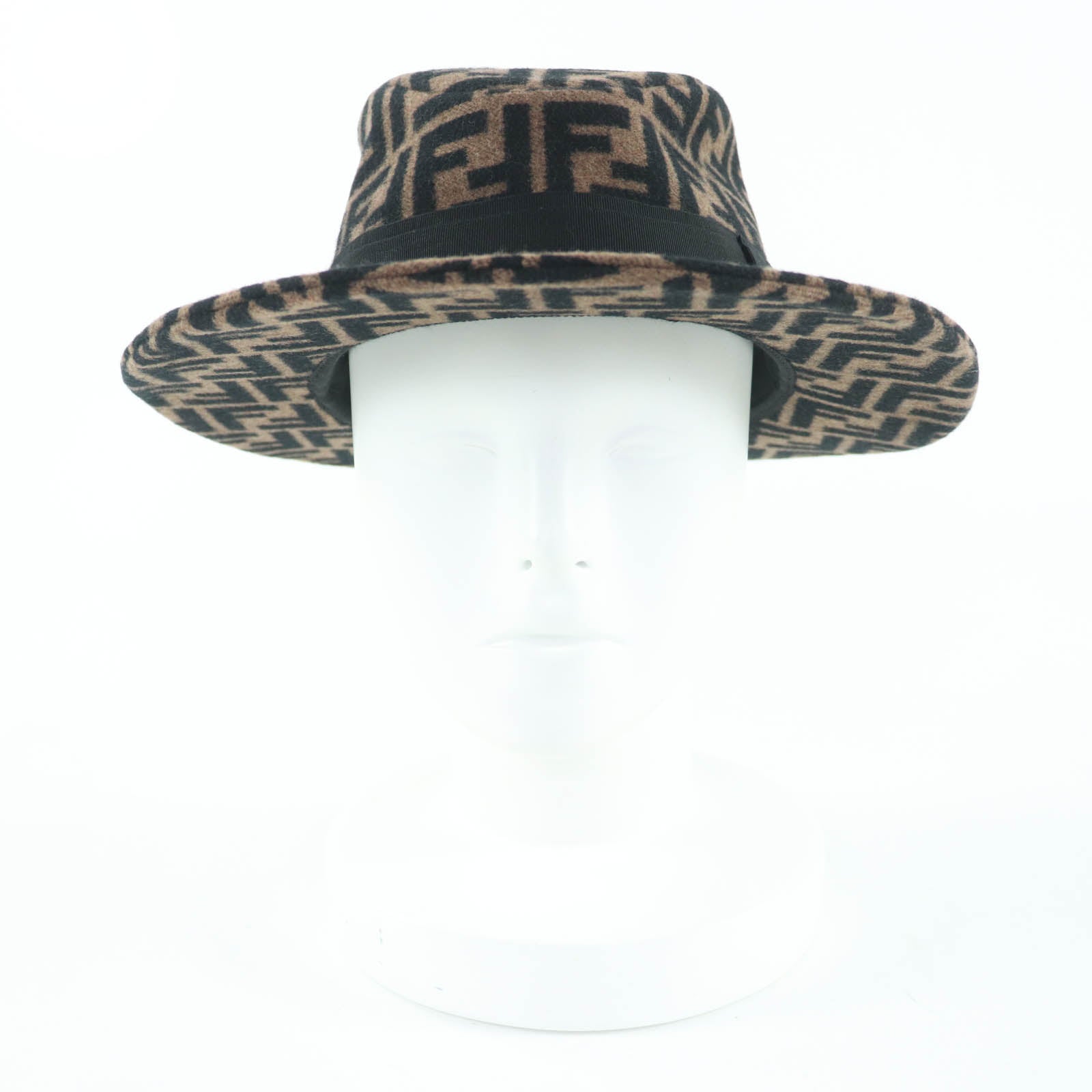 Fendi Zucca Pattern Silk Blend Hat