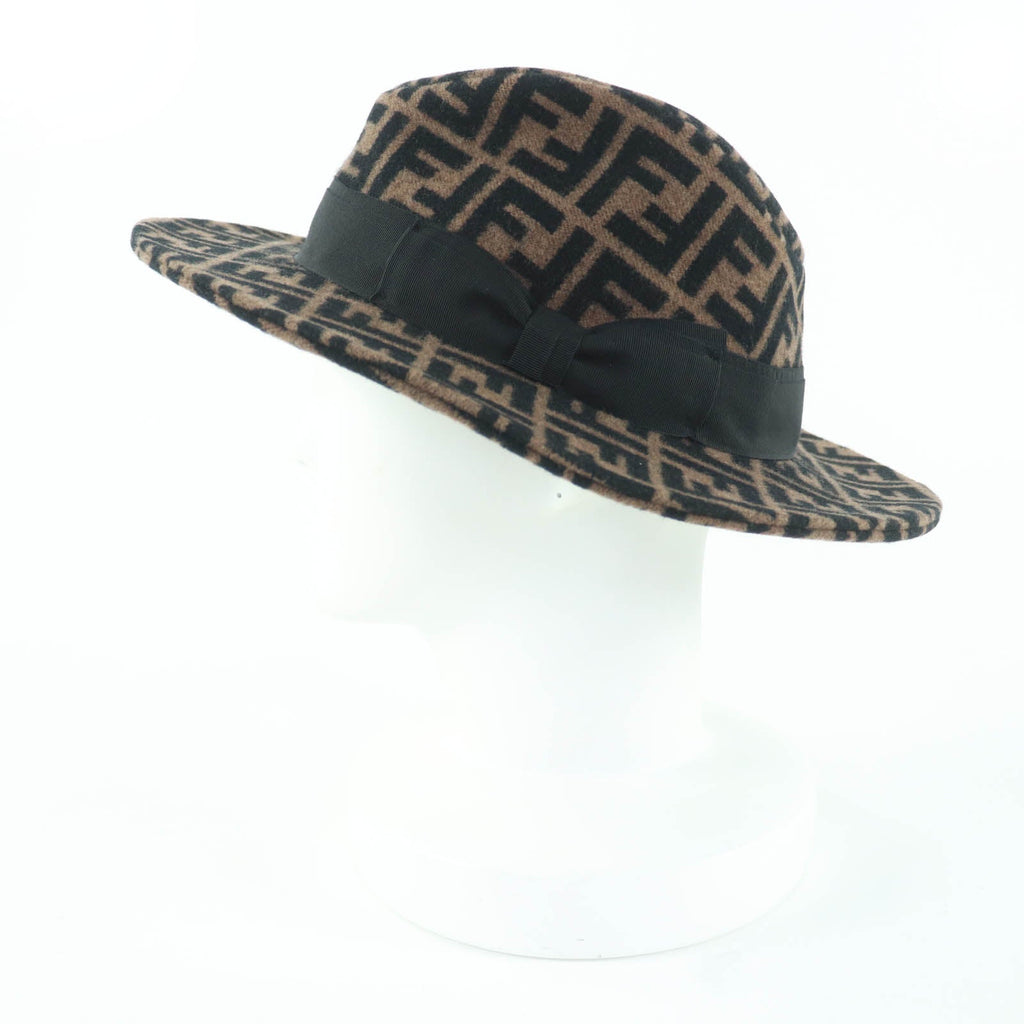 Fendi Zucca Pattern Silk Blend Hat