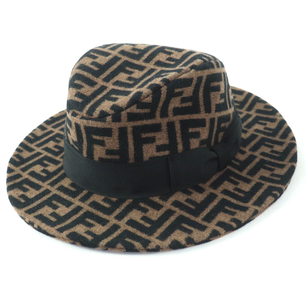 Fendi Zucca Pattern Silk Blend Hat