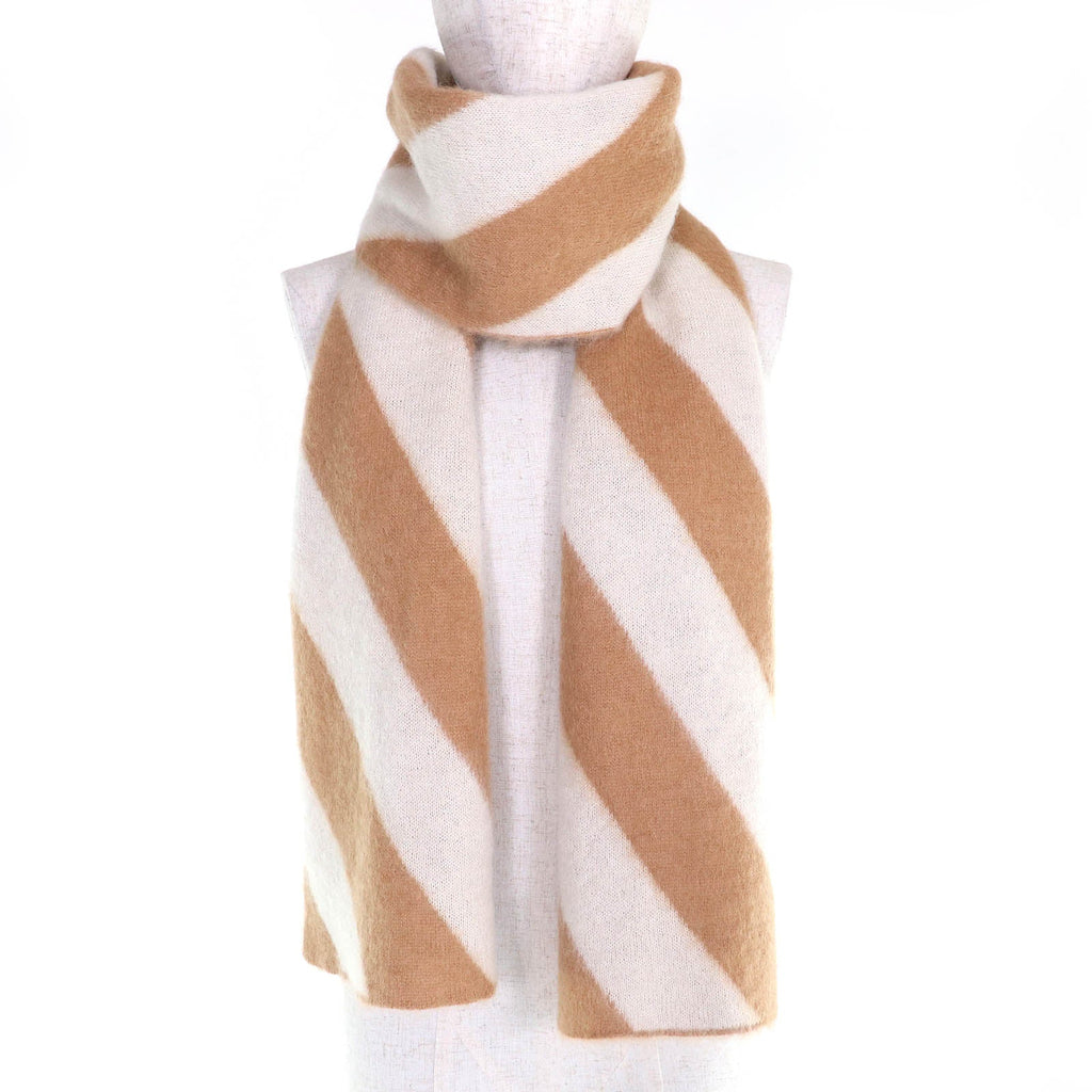 Fendi Stripe Pattern Mohair Scarf