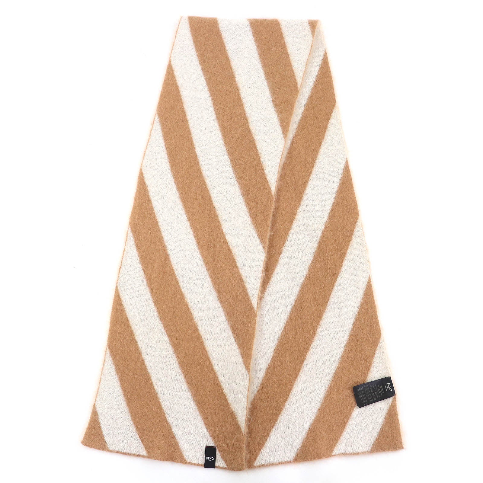 Fendi Stripe Pattern Mohair Scarf