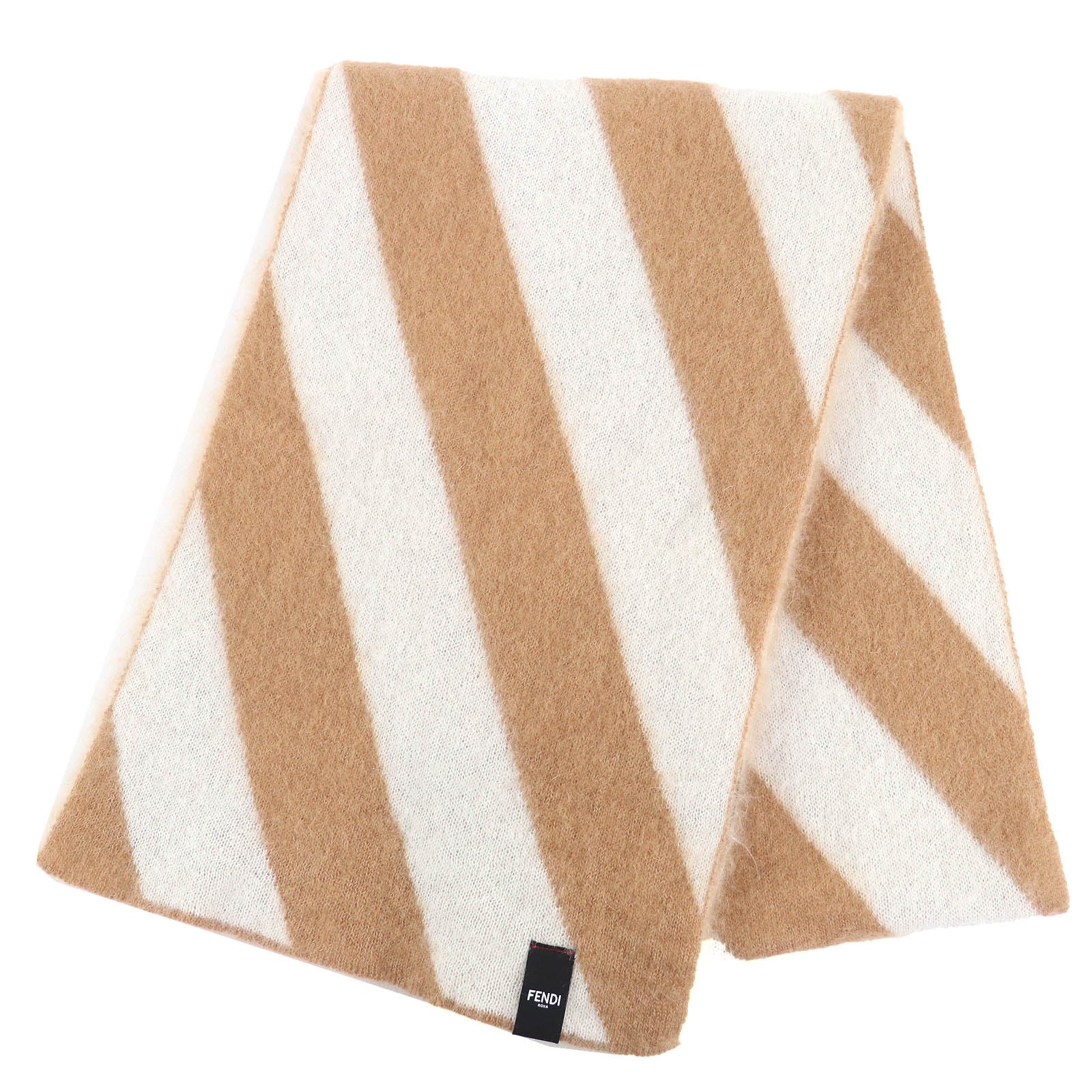 Fendi Stripe Pattern Mohair Scarf