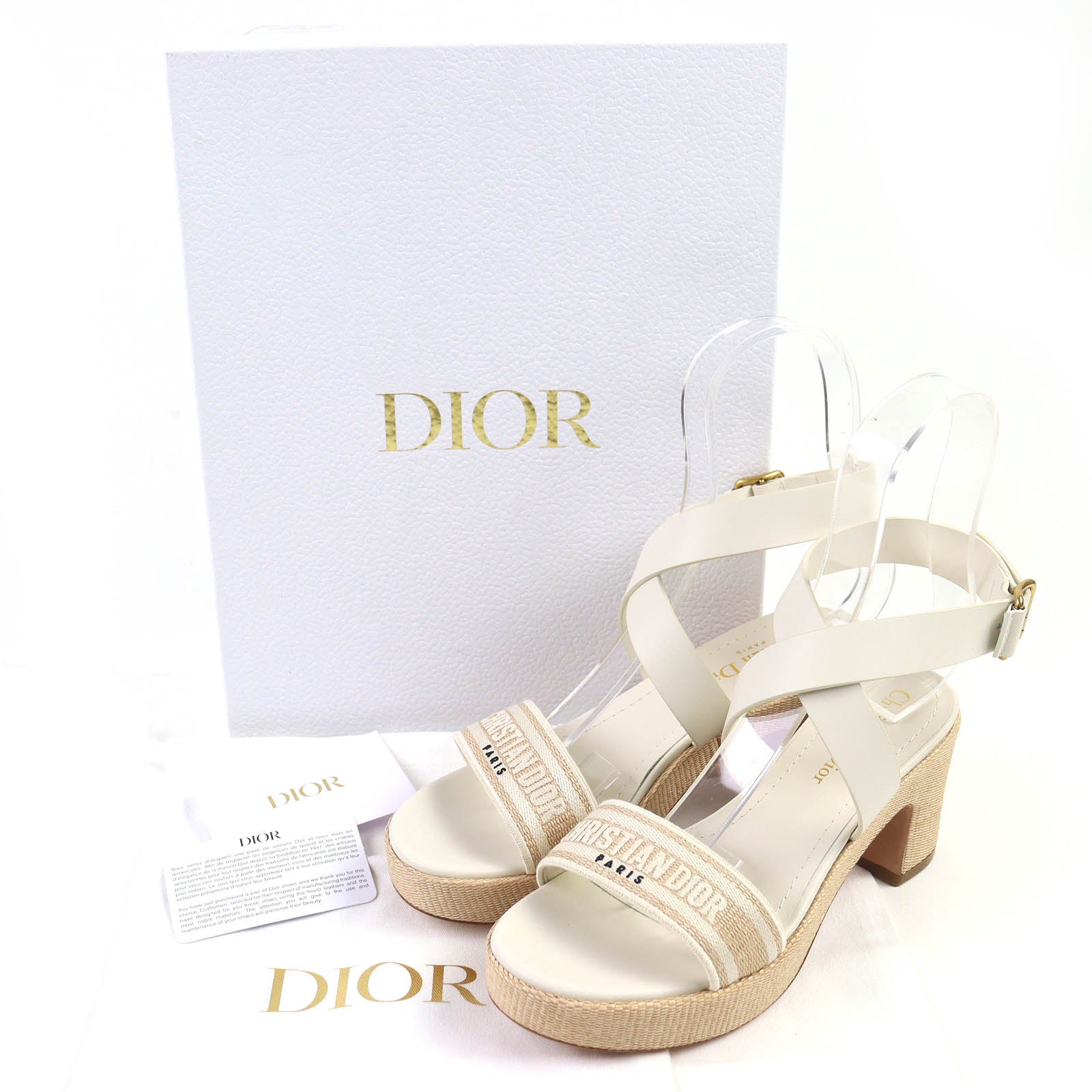 Christian Dior DWAY Logo Canvas Sandals