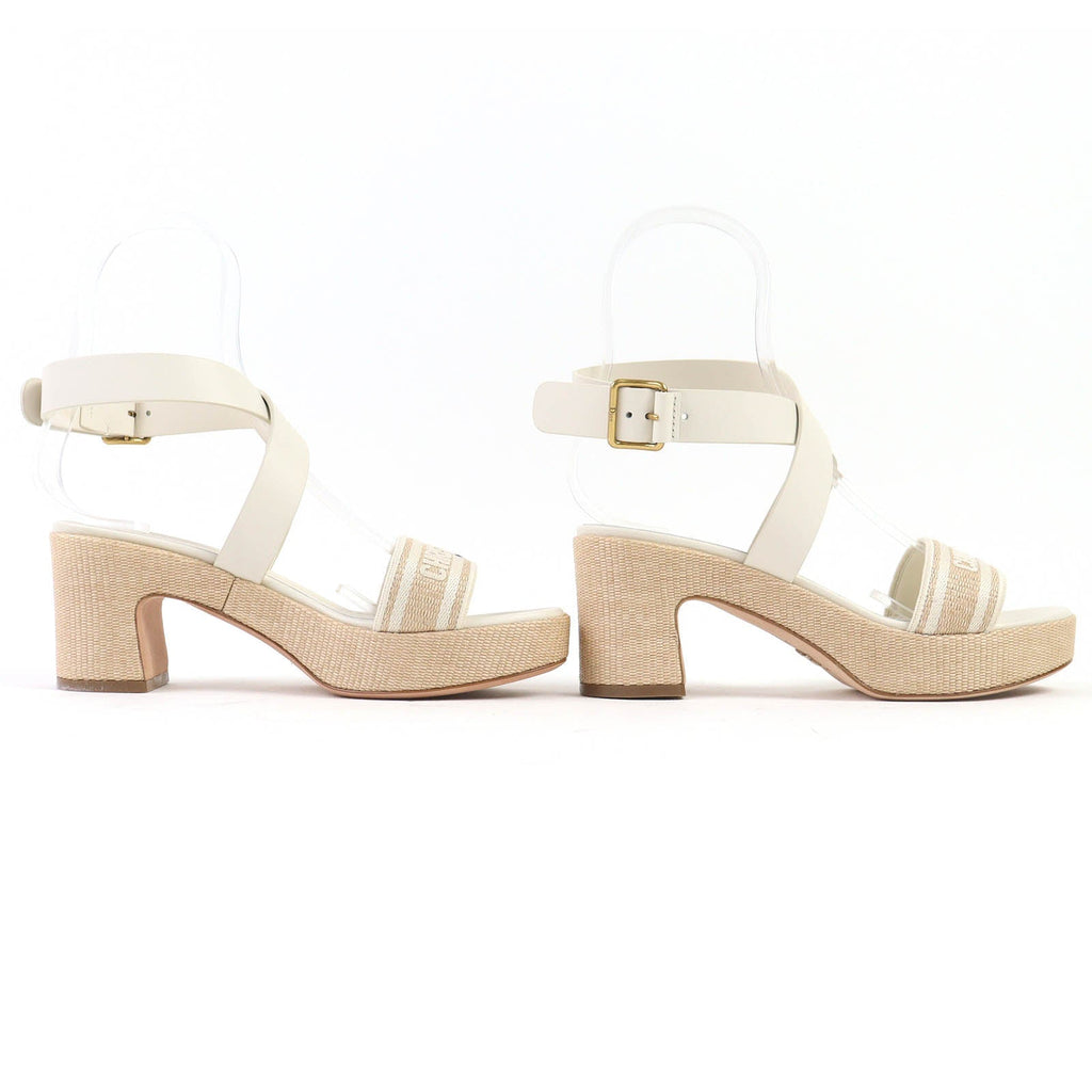 Christian Dior DWAY Logo Canvas Sandals